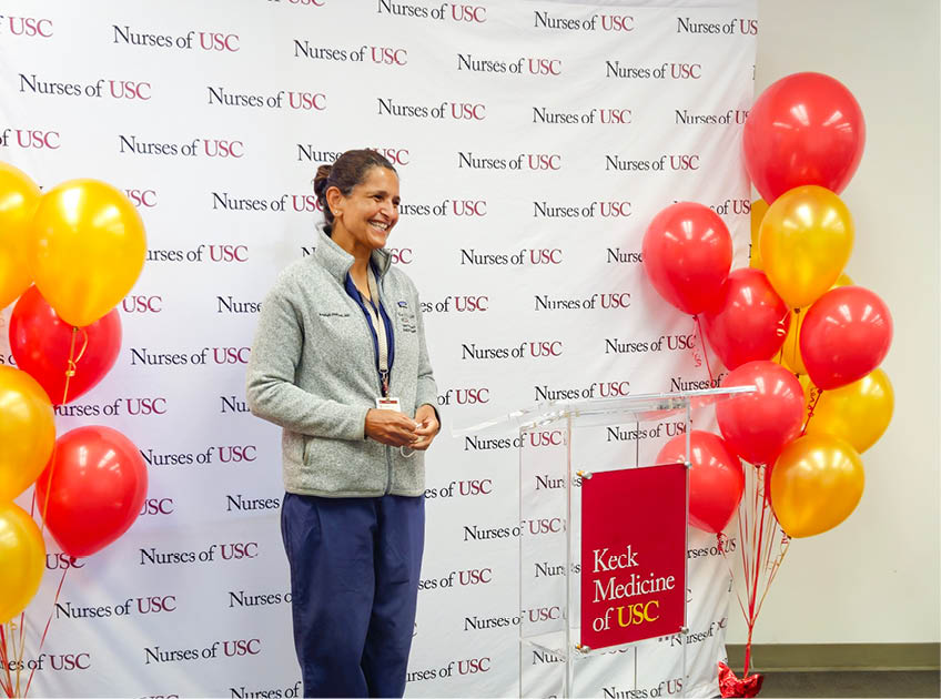  Keck Hospital's ECMO Celebration Event (ECMO - Extracorporeal Membrane Oxygenation, is a life-supporting intervention that provides heart-lung bypass support outside the body) Keck Medicine of USC. (Photo courtesy of Keck Medicine of USC)