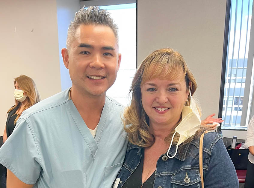 Roslyn Garrigan Nott (patient) Keck Hospital's ECMO Celebration Event (ECMO - Extracorporeal Membrane Oxygenation, is a life-supporting intervention that provides heart-lung bypass support outside the body) Keck Medicine of USC. (Photo courtesy of Keck Medicine of USC)