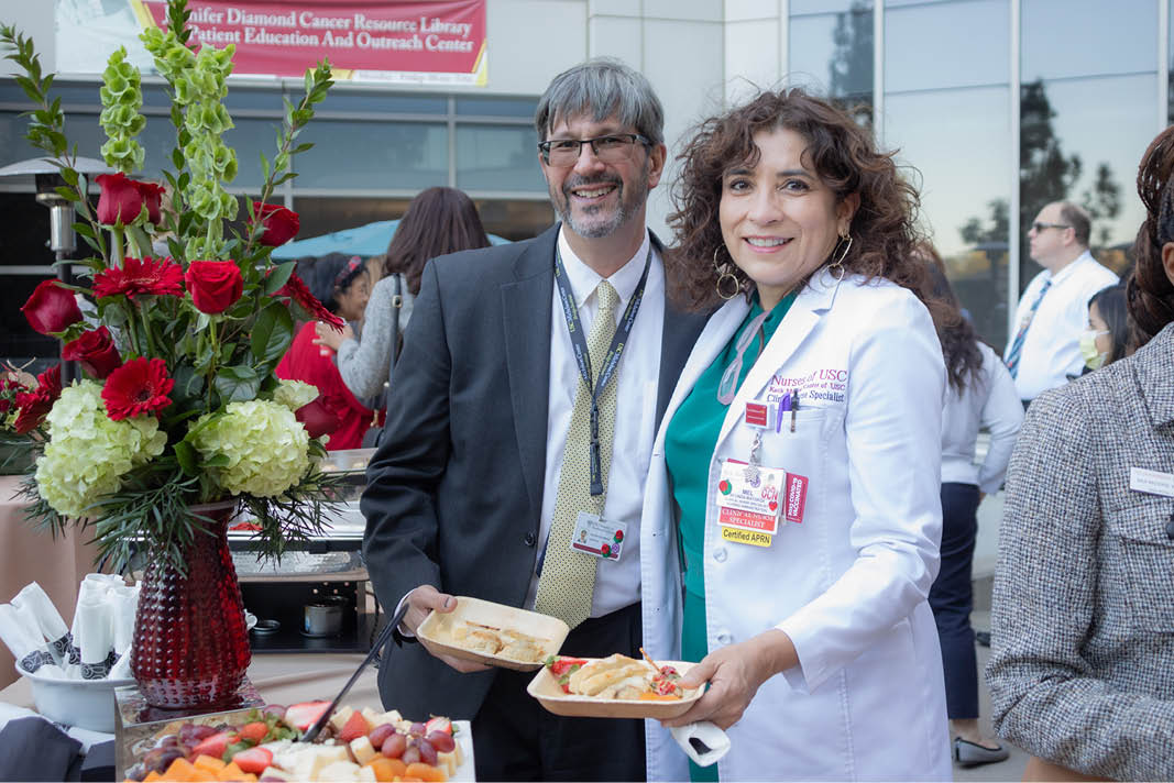  Pasadena Rose Court visits USC Norris Comprehensive Cancer Center and Hospital - Keck Medicine of USC.