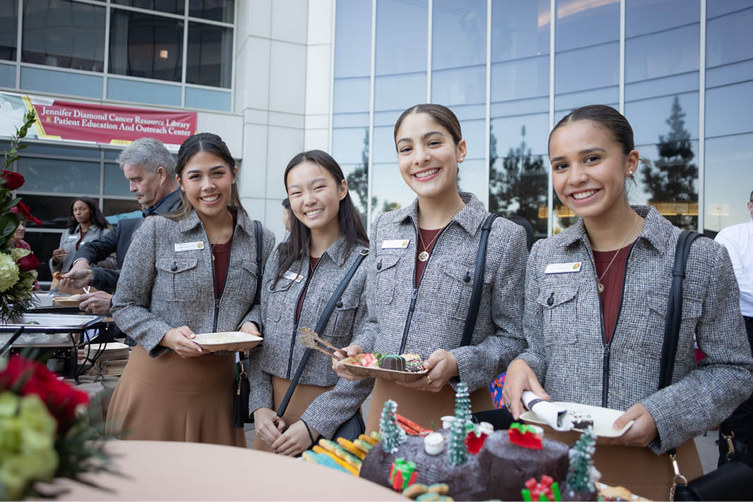  Pasadena Rose Court visits USC Norris Comprehensive Cancer Center and Hospital - Keck Medicine of USC.