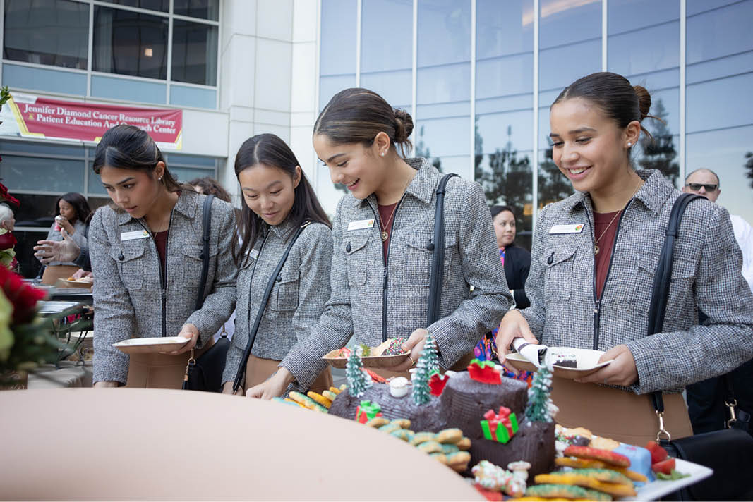  Pasadena Rose Court visits USC Norris Comprehensive Cancer Center and Hospital - Keck Medicine of USC.