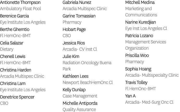 Antionette Thompson Ambulatory Float Pool Berenice Garcia Eye Institute Los Angeles Berthe Ghemtio Fl HemOnc BMT Celi...