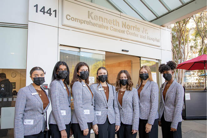  Pasadena Royal Court (Tournament of Roses) visit USC Norris Comprehensive Cancer Center and Hospital - Keck Medicine of USC.