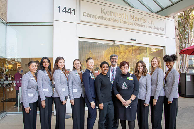  Pasadena Royal Court (Tournament of Roses) visit USC Norris Comprehensive Cancer Center and Hospital - Keck Medicine of USC.