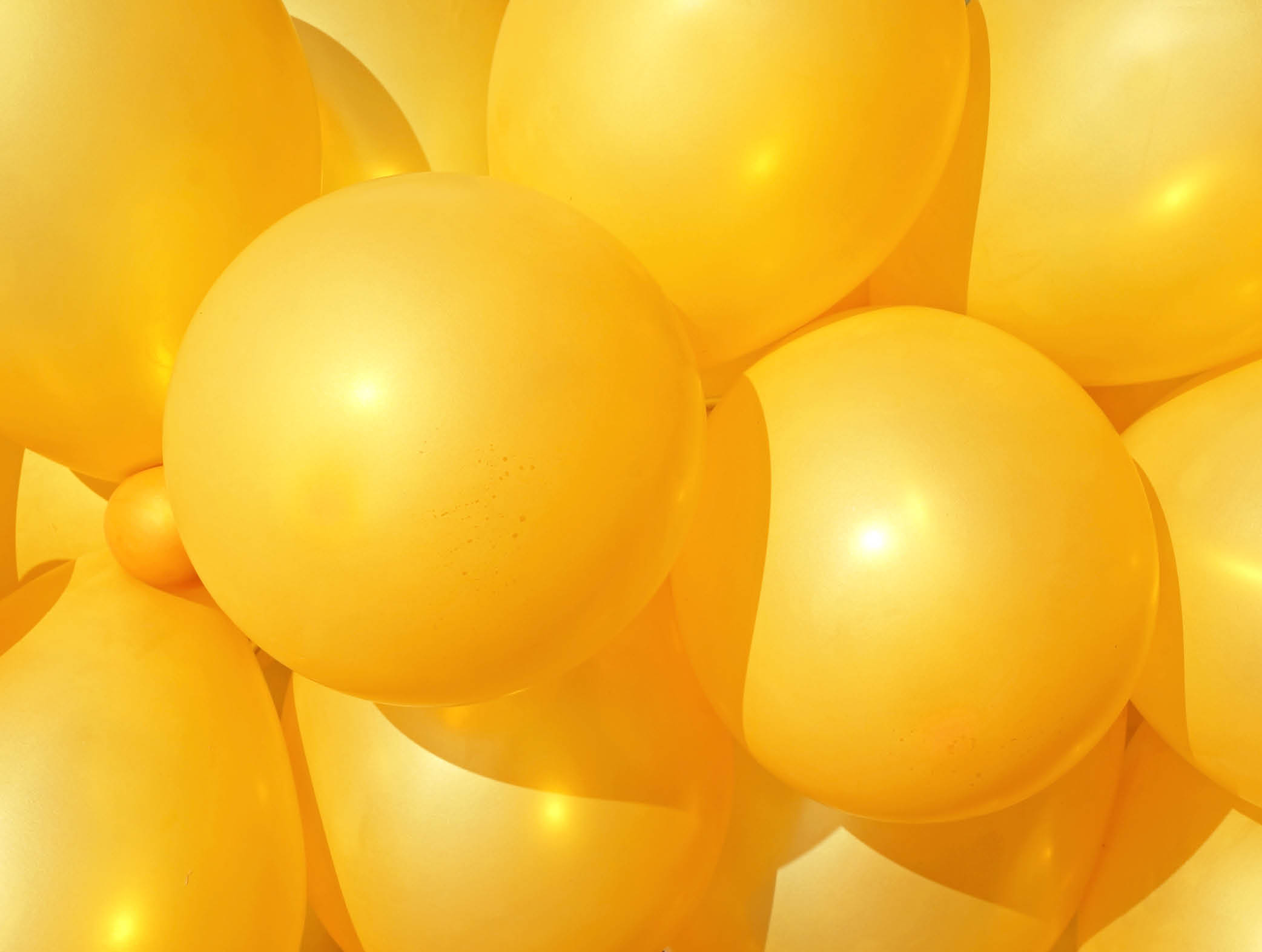 Yellow balloons background