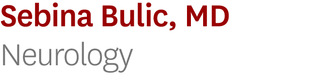 Sebina Bulic, MD Neurology
