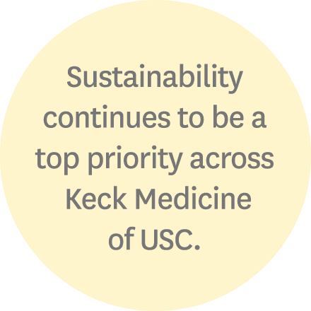 Sustainability continues to be a top priority across Keck Medicine of USC. 