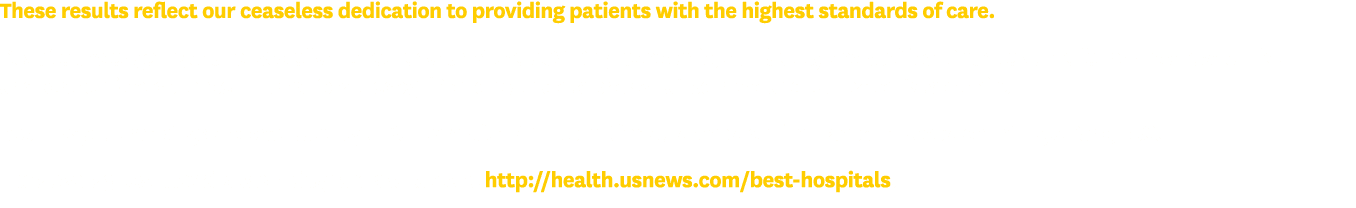These results reflect our ceaseless dedication to providing patients with the highest standards of care. Despite the ...