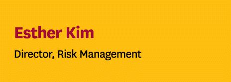 Esther Kim Director, Risk Management