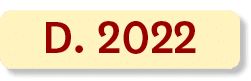 D. 2022