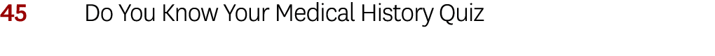 45 Do You Know Your Medical History Quiz