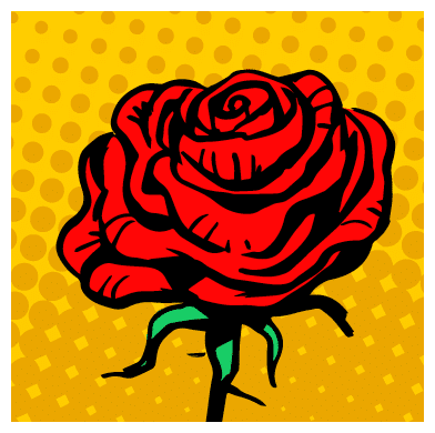 Flower red rose stem with thorns a symbol of love and romance