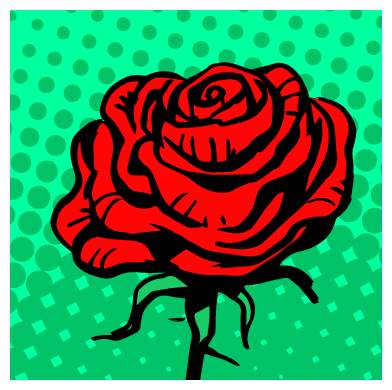 Flower red rose stem with thorns a symbol of love and romance