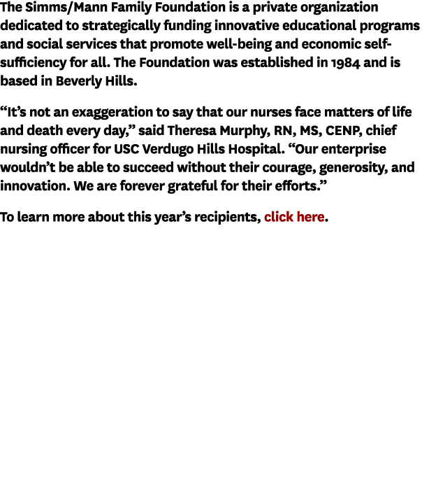 The Simms/Mann Family Foundation is a private organization dedicated to strategically funding innovative educational ...