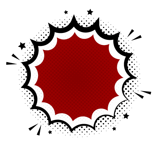 Retro comic speech bubble with colorful halftone. vector illustration, pop art style.