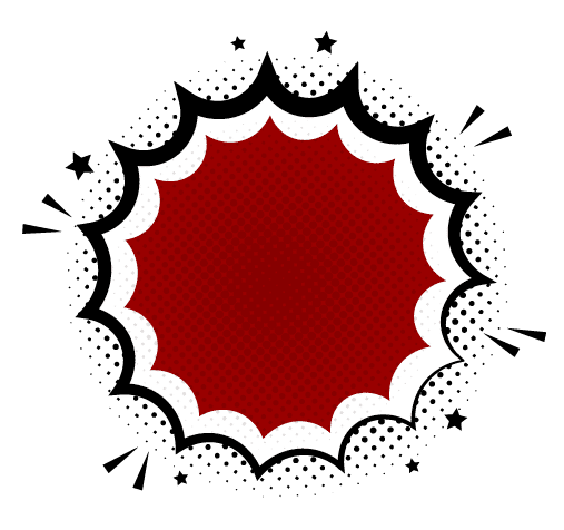 Retro comic speech bubble with colorful halftone. vector illustration, pop art style.