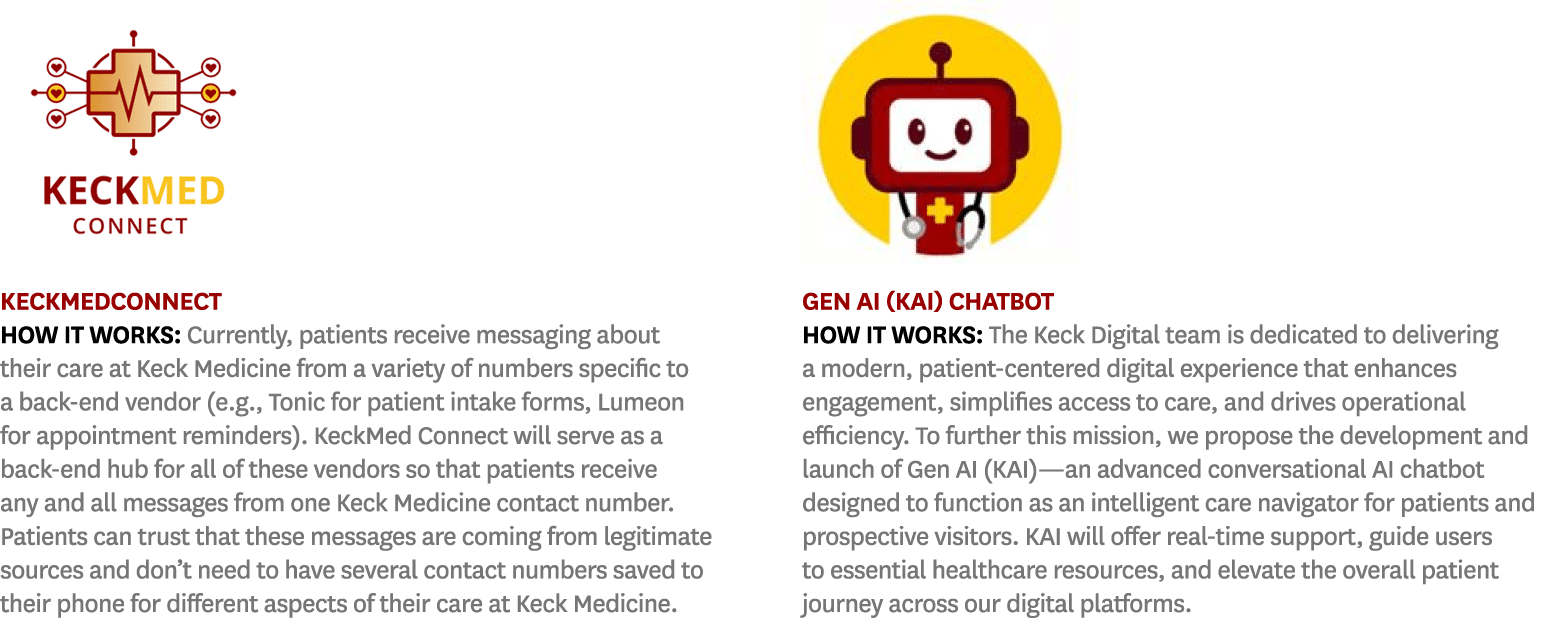 ￼ KeckMedConnect How it works: Currently, patients receive messaging about their care at Keck Medicine from a variety...