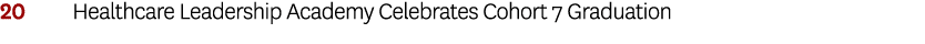 20 Healthcare Leadership Academy Celebrates Cohort 7 Graduation