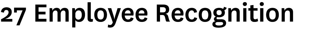 27 Employee Recognition