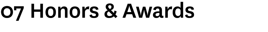 07 Honors & Awards