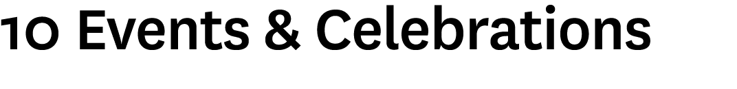 10 Events & Celebrations