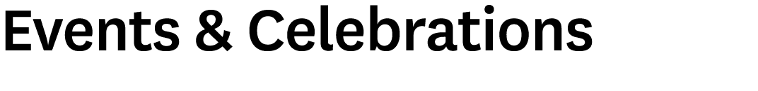 Events & Celebrations