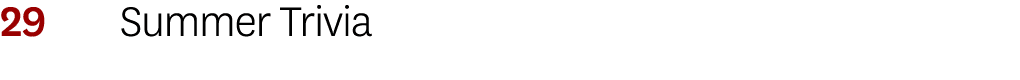 29 Summer Trivia
