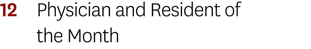 12 Physician and Resident of the Month