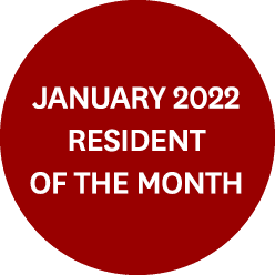 January 2022 Resident of the Month