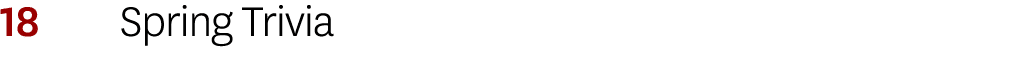18 Spring Trivia