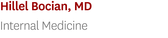 Hillel Bocian, MD Internal Medicine