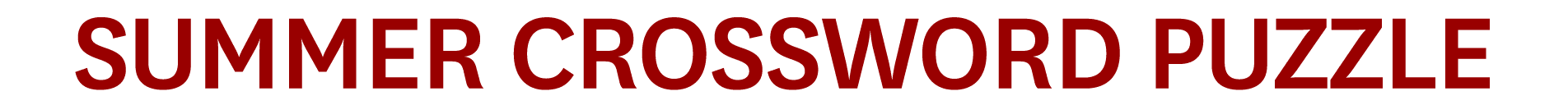 SUMMER CROSSWORD PUZZLE