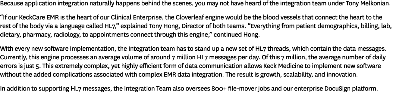 Because application integration naturally happens behind the scenes, you may not have heard of the integration team u   