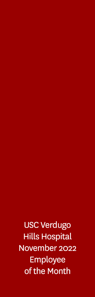 USC Verdugo Hills Hospital November 2022 Employee of the Month 