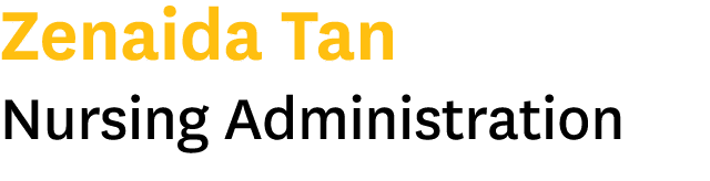 Zenaida Tan Nursing Administration