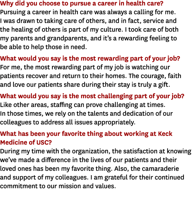 Why did you choose to pursue a career in health care? Pursuing a career in health care was always a calling for me. I...
