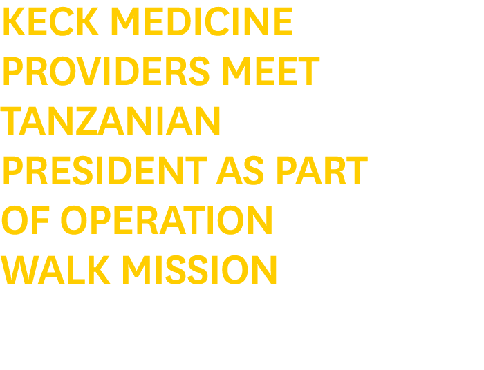 Keck Medicine Providers Meet Tanzanian President as Part of Operation Walk Mission