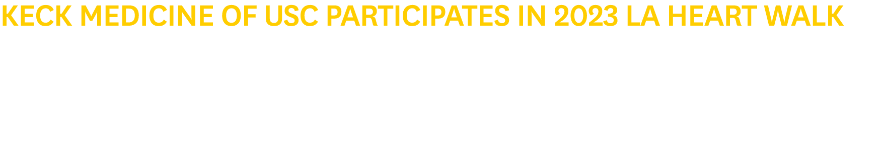 Keck Medicine of USC Participates in 2023 LA Heart Walk