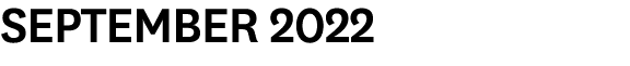 SEPTEMBER 2022