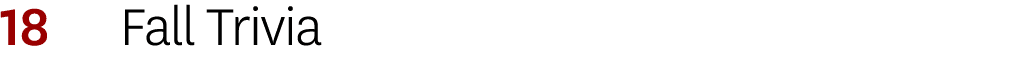 18 Fall Trivia