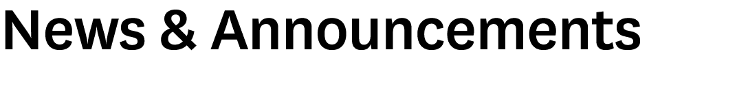 News & Announcements