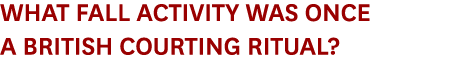 What Fall activity was once a British courting ritual?